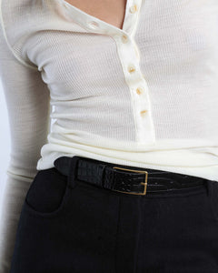 Alessio Belt, Croco Leather Belt dear-frances 